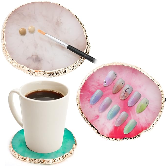 ZOOFOX 6 Pieces Resin Nail Art Palette, Nail