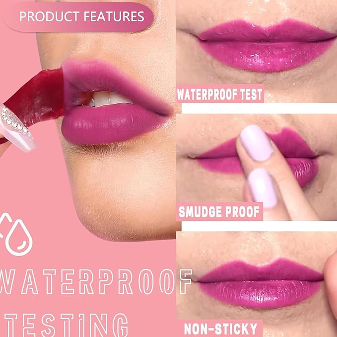 6 Colors Peel Off Lip Tint,Long Lasting Matte Tint,Long