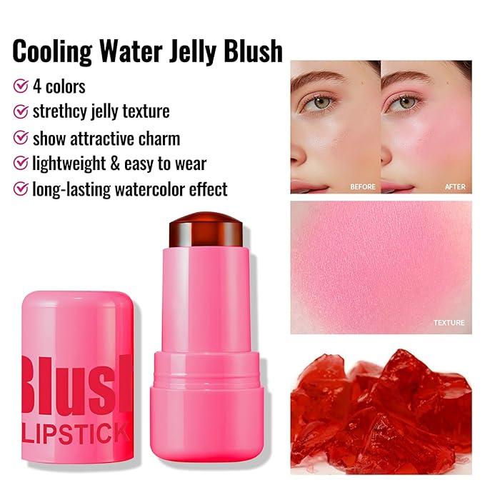Erinde Cooling Water Jelly Tint Blush Stick, Sheer Cooling