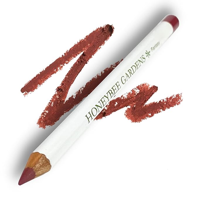 Honeybee Gardens Irresistible Lip Liner In Fantasy, Deep Red Berry Color, Long-Lasting, Gluten-Free, Vegan, 0.04 oz