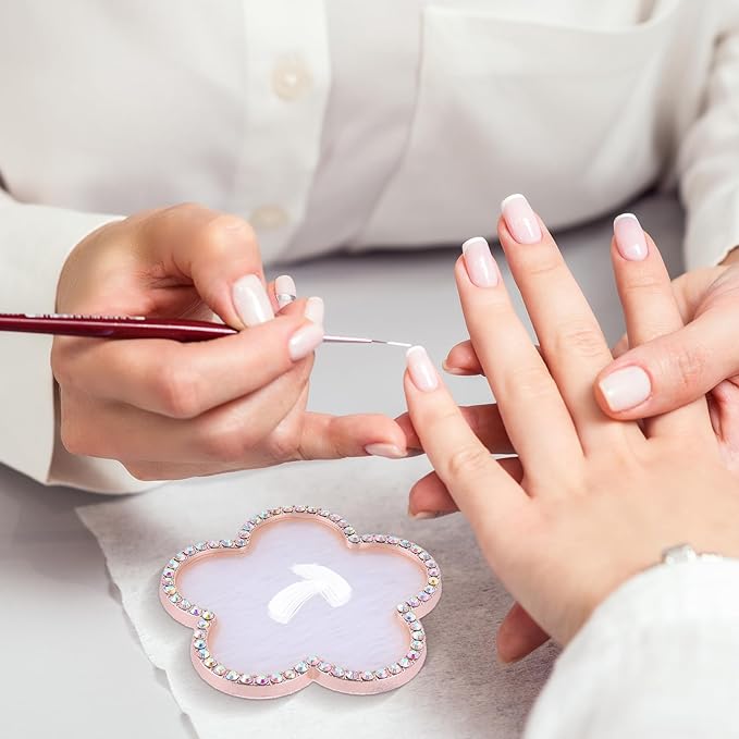 Resin Nail Art Palette Gold Edge Nail Holder