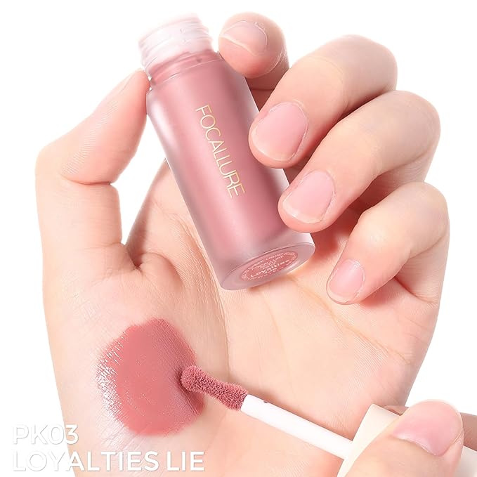 FOCALLURE Silky Cream Liquid Blush,Leaving a Matte Dewy