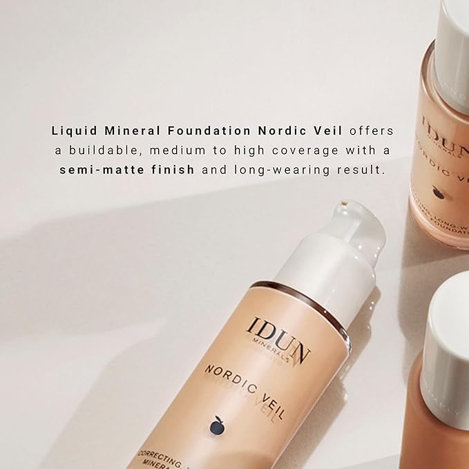 Liquid Foundation Nordic Veil, Saga, Full Coverage, Long Neutral, 0. 88 Oz