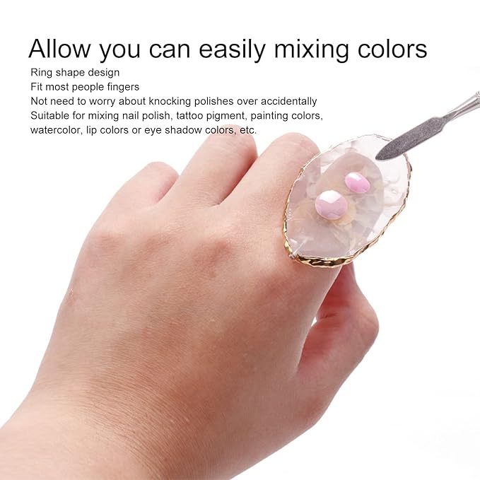 Nail Art Palette, 6pcs Wearable Soft Resin Nail