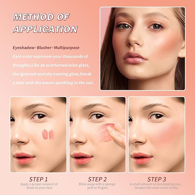 AKARY Soft Liquid Blush Makeup Lightweight, Velvet Beauty Tender Powder