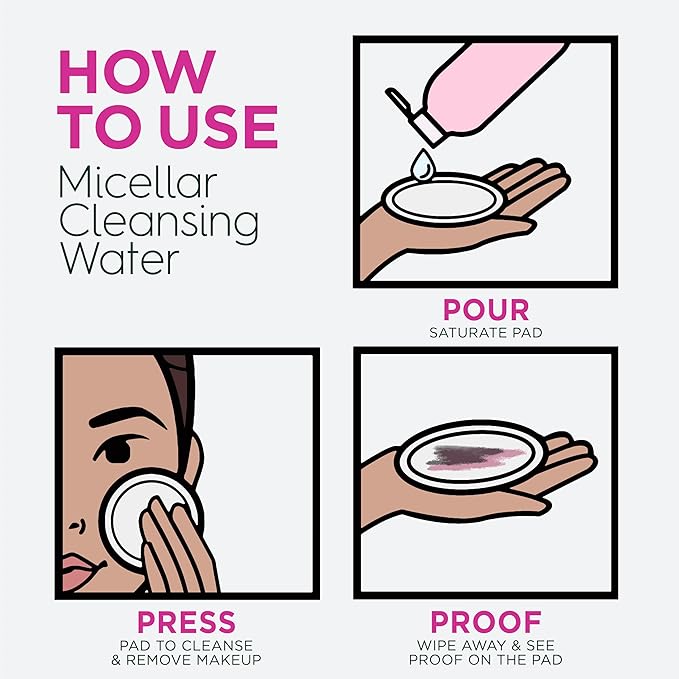 Garnier Micellar Water with Rose Water and Glycerin, Hydrating Facial Cleanser & Makeup Remover, For All Skin Types, Vegan, Cruelty Free, 13.5 Fl Oz (400mL), 1 Count