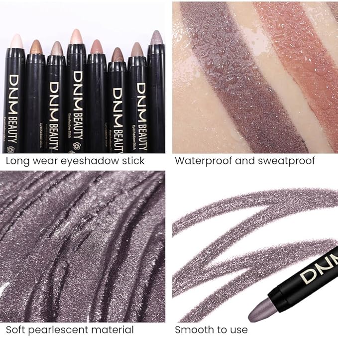 evpct 2Pcs Cream Eyeshadow Sticks Set for Eyes Waterproof, Smoky AmethystShimmer Matte Eye shadow Stick Pencil Pen Bulk sombras en crema para ojos 24+24
