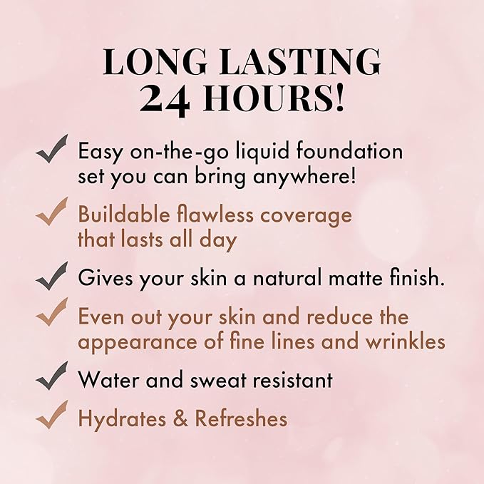 MagicMinerals AirCushion Foundation & Liquid Silk Primer by Coverage (Dark)