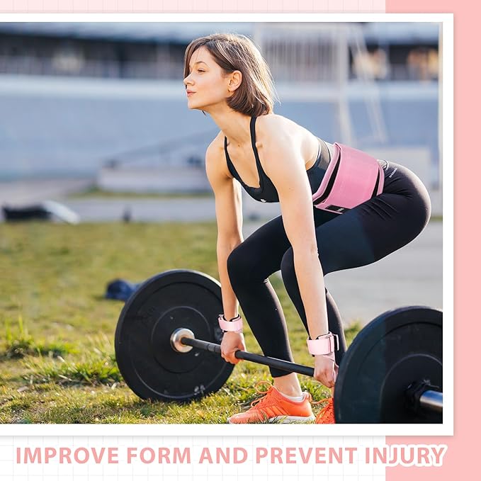 2 Pack Weight Lifting Belt and Lifting Straps 4'' Wide