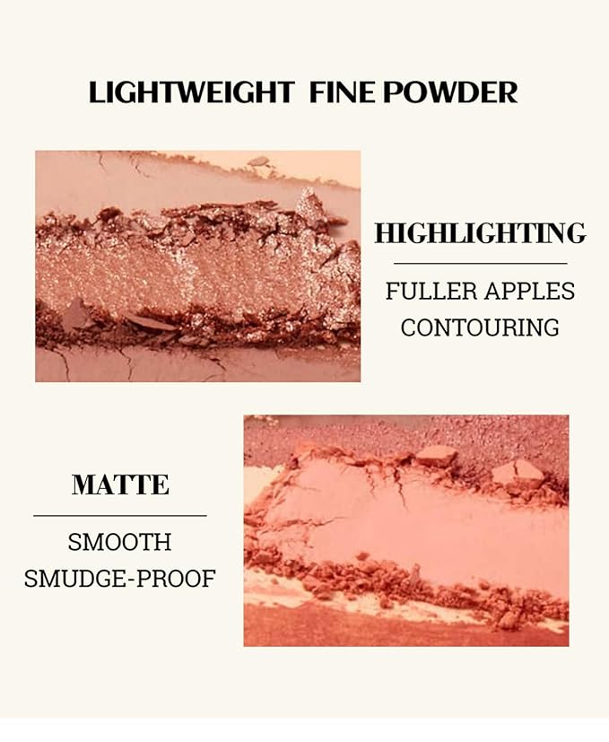 MAEPEOR Matte Face Blush 8 Colors Lightweight Natural (Color 08)