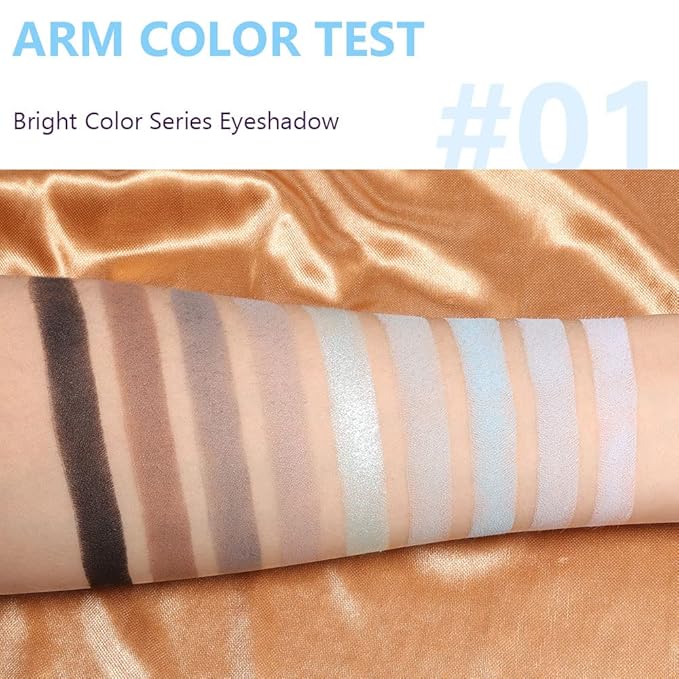 9 Colors Blue Grey Highly Pigmented Colorful Eyeshadow Palette,Matte Shimmer Navy Blue Sky Blue Grey Eye Shadow Makeup Palettes,Long Lasting Waterproof Eye Makeup Palette