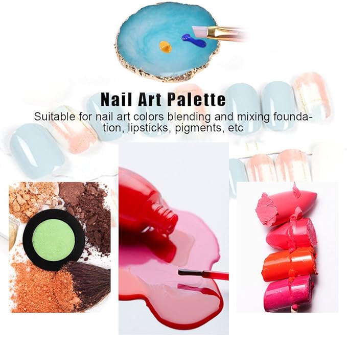Nail Art Palette, Natural Resin Stone Nail Art