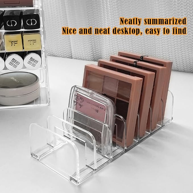 Makeup Palette Organizer,Acrylic Eyeshadow Palette Pallet Holder,7 Sectons