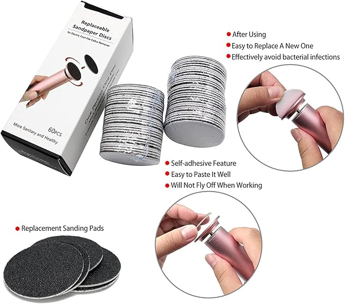 120pcs replaceable sandpaper refill discs