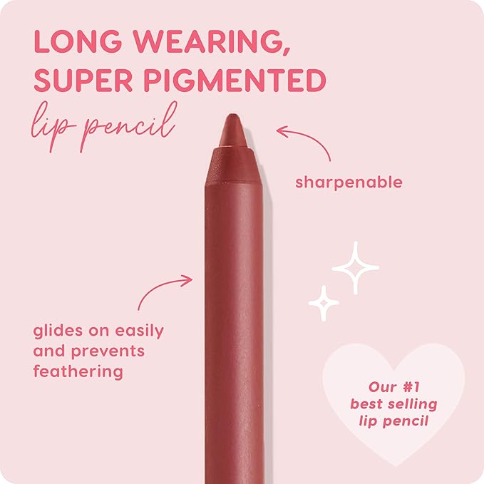 ColourPop Lippie Lip Pencil - High-Pigment, Long-Lasting Lip Liner - Sharpenable Lip Liner Pencil for High-Impact Lip Color - Vegan, Cream Formula with Precise Application - Love Bug (0.04 oz)