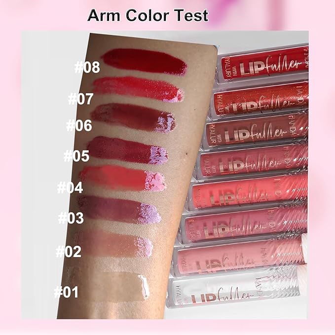 pink Honey Lip GlossTinted Glitter Lipgloss Lip Oil Teens Moisturizing Lipstick Lip Balm High Shine And Vegan Plumping Lip Gloss For Women Girls Long-Lasting Dry Lip Care Lip Plumper Gloss 02