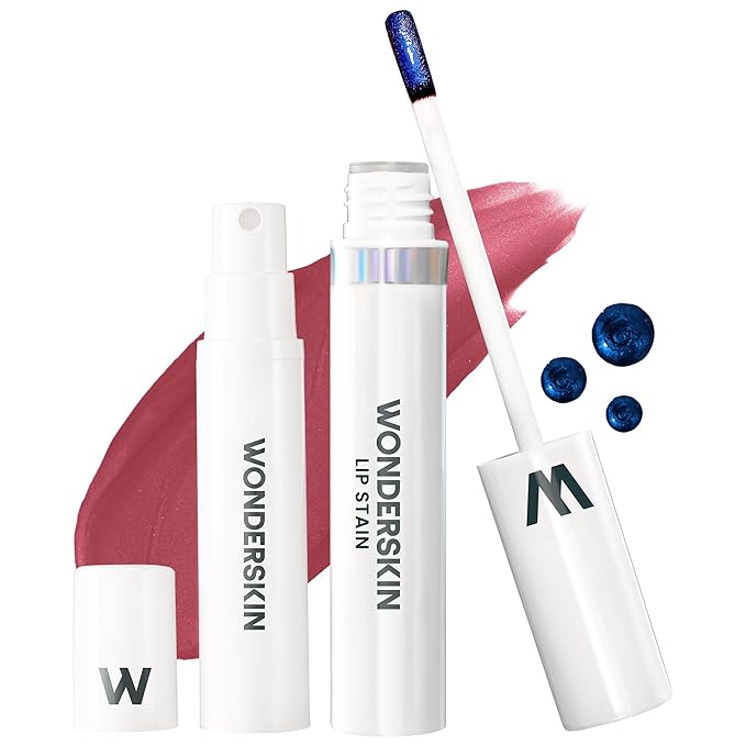 Wonderskin Wonder Blading Lip Stain Peel Off and Reveal Kit - Long Lasting, Waterproof Pink Lip Tint, Transfer Proof Natural Makeup Stain Kit (Charming)