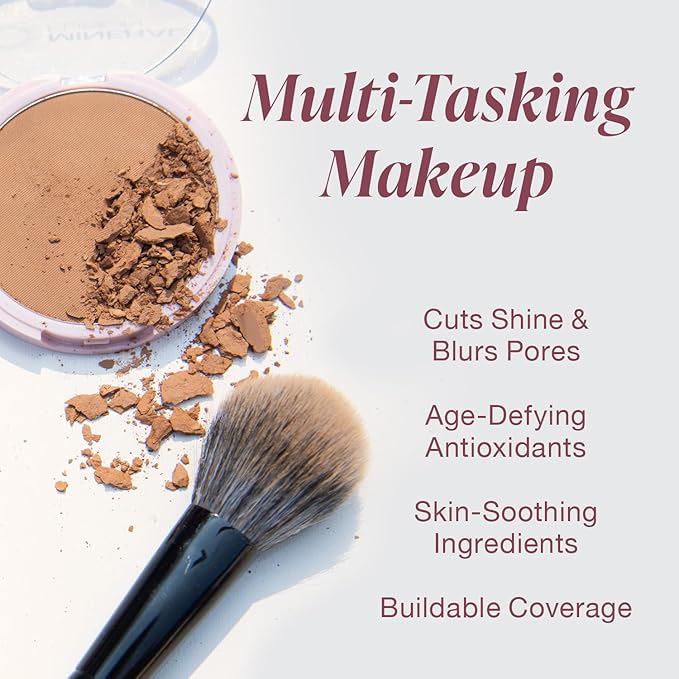 Mineral Fusion Pressed Powder Foundation, Deep 2 - Hypoallergenic, Cruelty-Free, 0.32 Oz