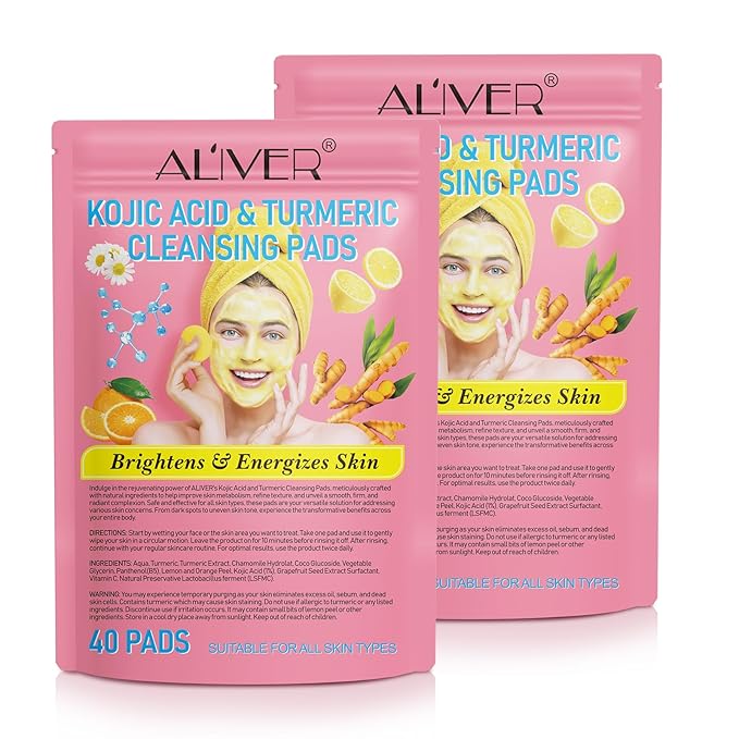 2 pack turmeric cleansing pads,