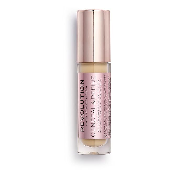 Makeup Revolution Conceal and Define Concealer, Full Coverage 0.7 Fl Oz