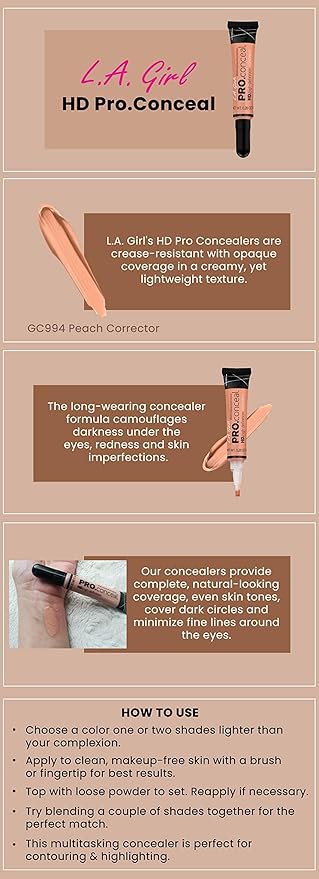 L.A. Girl Pro Conceal HD Concealer 994 Peach Peach Corrector