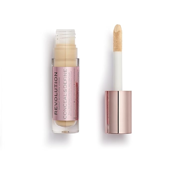 Makeup Revolution Conceal and Define Concealer, Full Coverage 0.7 Fl Oz