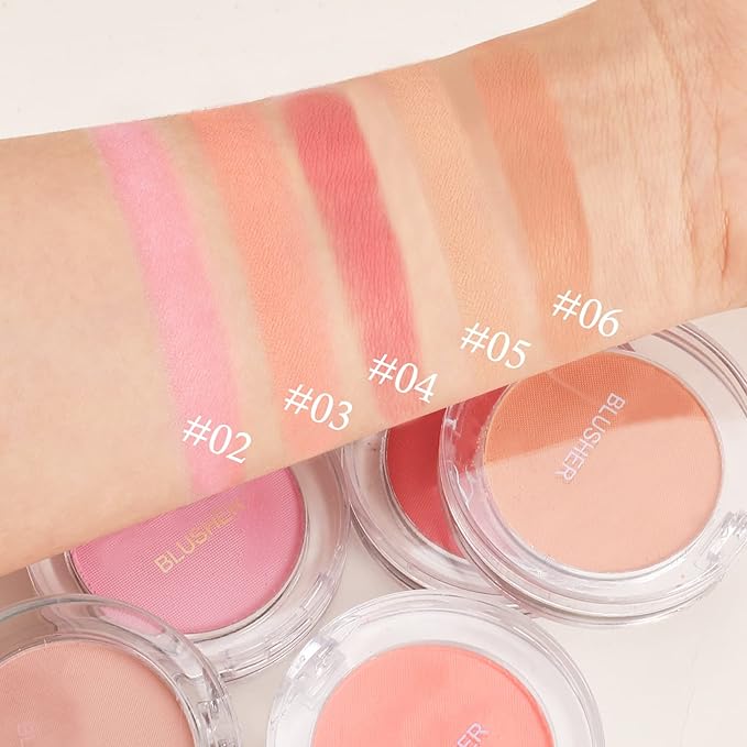 Boobeen Single Color Blush Face Blush Palette Matte Lightweight (#02)