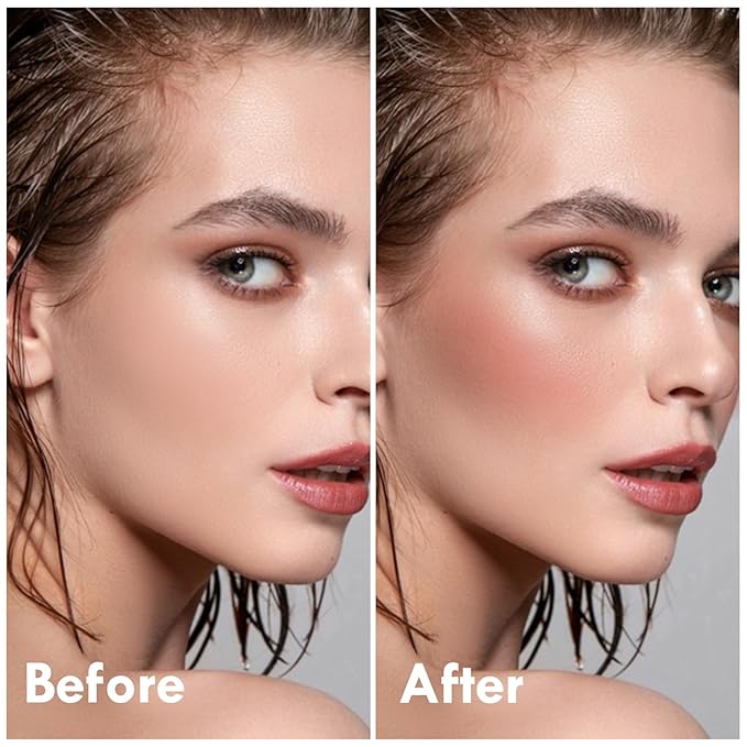 Gradient Matte Blush Palette, Blendable Blush Powder for Glowing Finish