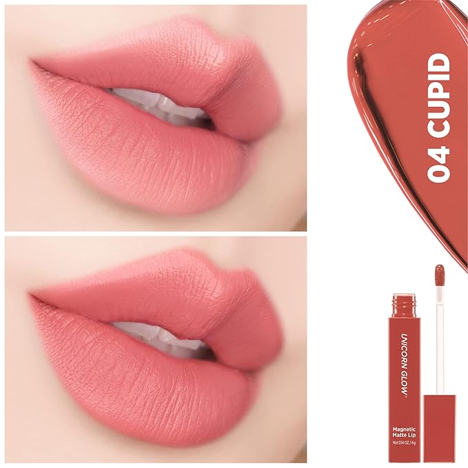 UNICORN GLOW Magnetic Matte Lip [04 Cupid], Matte GLOW