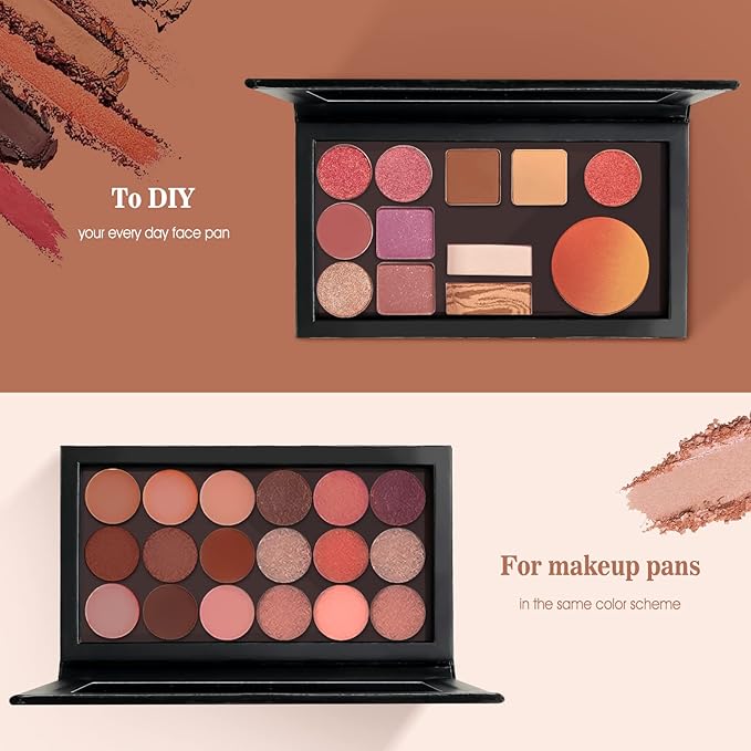 Lolalet 2 Pack Magnetic Makeup Palettes, Empty Magnetic