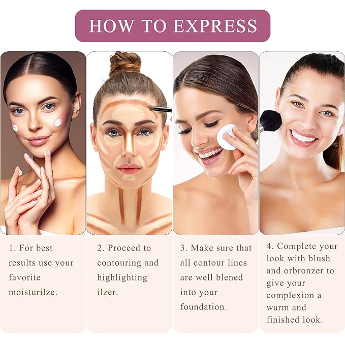 Youngfocus Cosmetics Cream Contour Best 8 Colors Contouring