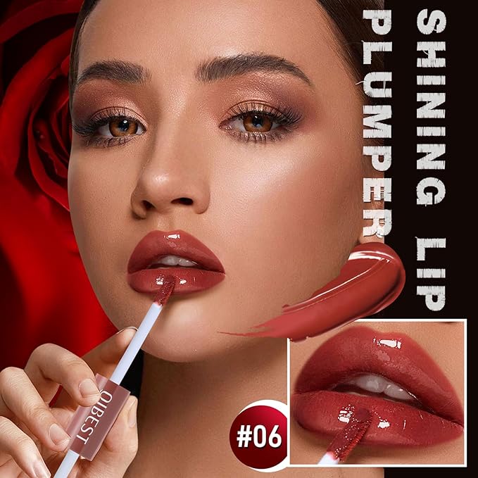 Matte Liquid Lipstick Set, 6 Colors 2-In-1 Mirror Glosses