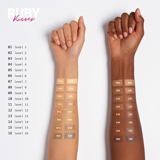 Ruby Kisses Cream Foundation 3D Face Creator 2-Color (Level 1)