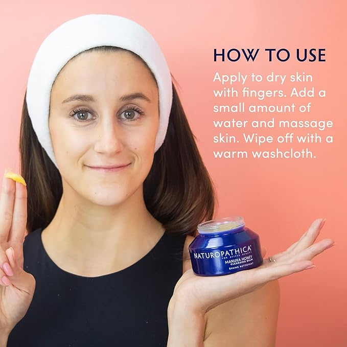 Naturopathica Manuka Honey Cleansing Balm, Makeup Removing Facial Cleanser, Gentle and Hydrating Face Wash for All Skin Types, 2.8 fl oz