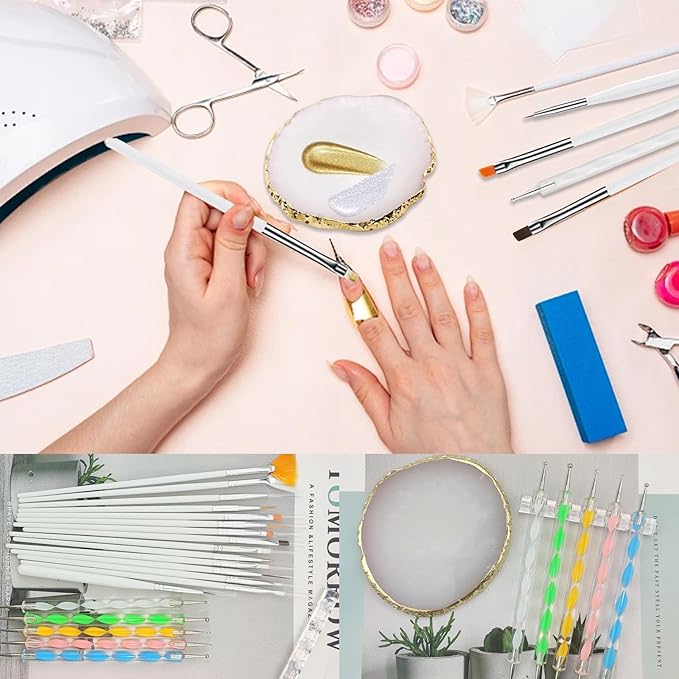 22 Pack Resin Art Palette, Makeup Mixing Palette,