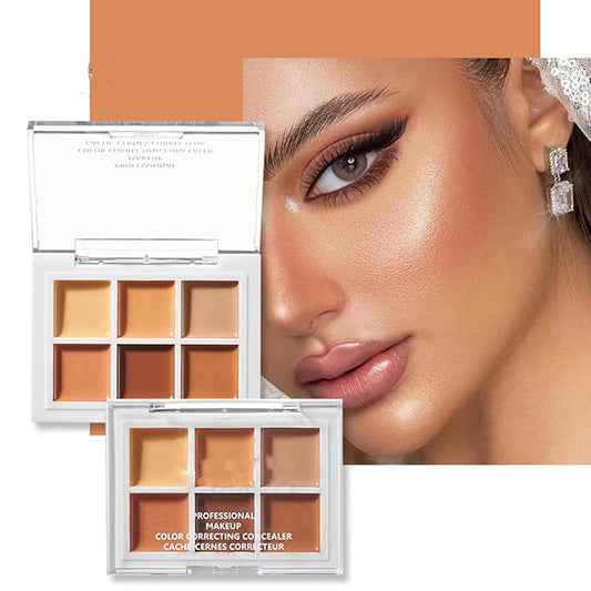 Color Correcting Concealer Palette 6 Colors Lightweight Smooth