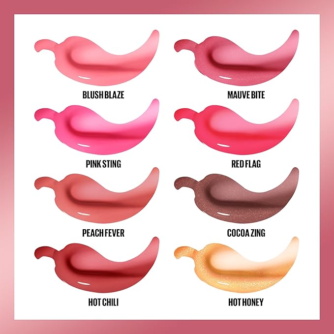 MAYBELLINE Lifter Gloss Lifter Plump, Plumping Lip Gloss with Chili Pepper and 5% Maxi-Lip, Blush Blaze, Sheer Pale Pink, 1 Count