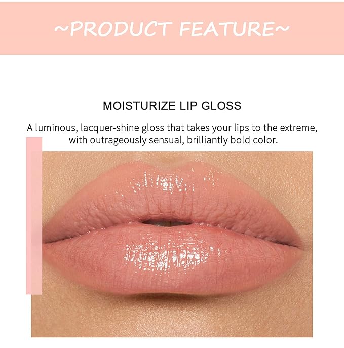 MAEPEOR Moisturizing Lipgloss Set 6PCS Smooth Hydrating Lip Gloss Neutral Nude Nourishing Glossy Lipgloss for Women and Girls (Moisturizing, 6PCS Set A)