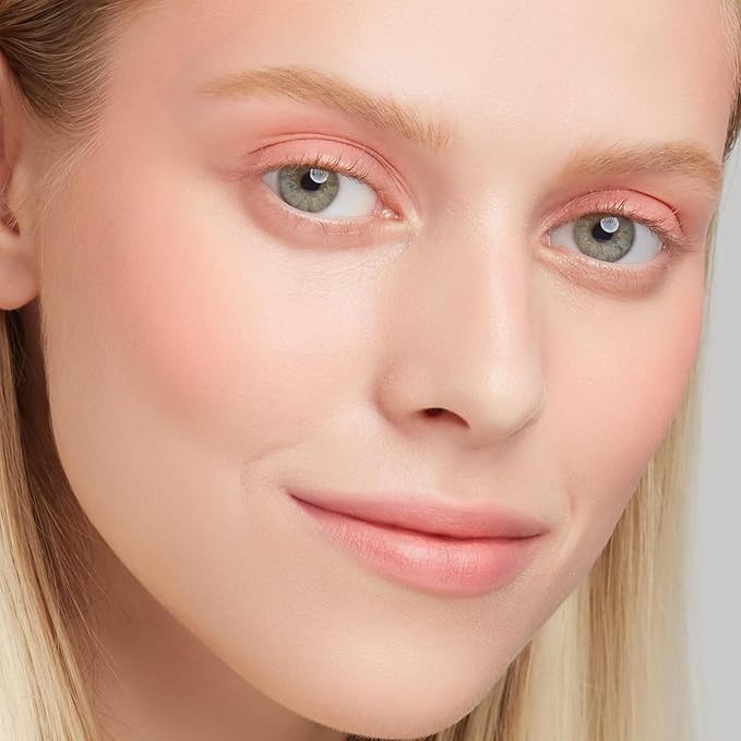 Boobeen Blush Compact for Face, Matte Baked Cream with Puff