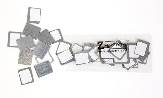 Square Metal Stickers 26mm 30-Pack for Non-Magnetized Makeup