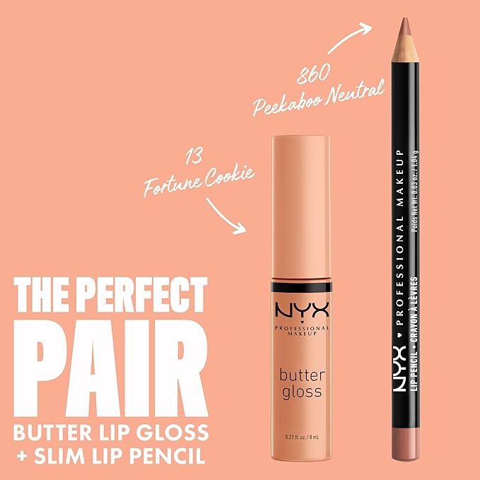 NYX PROFESSIONAL MAKEUP Butter Gloss, Non-Sticky Lip Gloss - Fortune Cookie (True Nude)