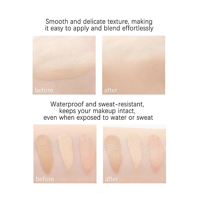 Mallofusa Single Color Face Makeup Concealer Foundation Palette 0.49oz