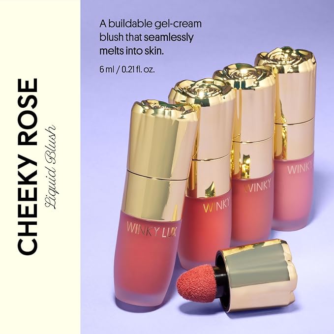 Winky Lux Cheeky Rose Liquid Blush, Gel Cream