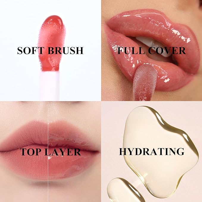 KYDA 2 Colors Hydrating Lip Glow Oil,Moisturizing Lip Hydrating