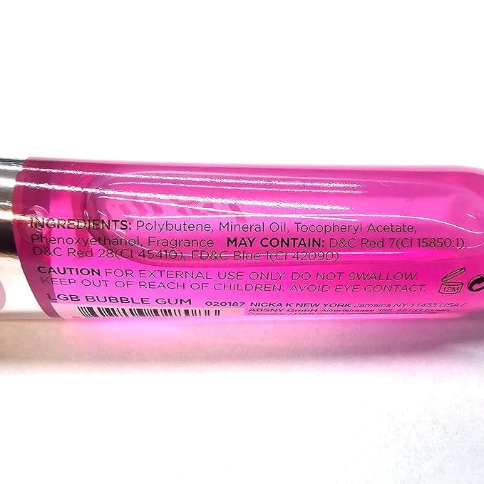 5 Pack Lip Gloss Set of Lip Gels - Clear, Watermelon, Strawberry, Cherry, and Bubble Gum Hydrating Lip Glosses with Vitamin E