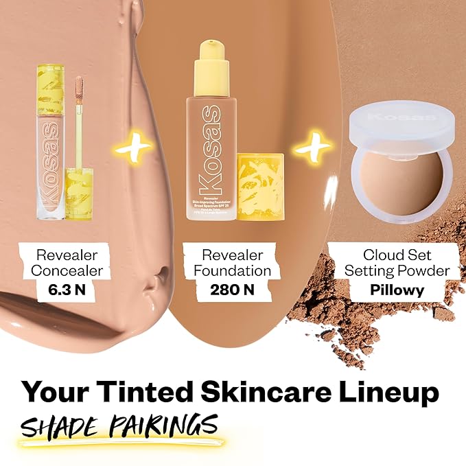 Kosas Revealer Concealer - Medium Coverage Makeup with 6.3 N)