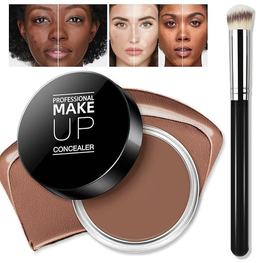 Cream Concealer Full Coverage Makeup, Matte Color Correcting (#07 DEEP)