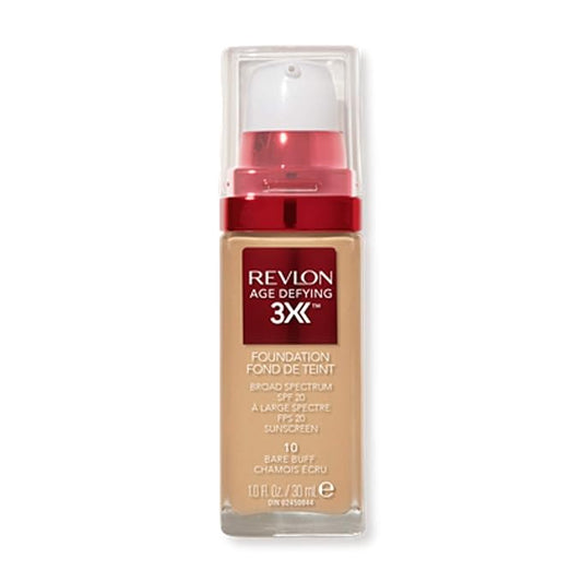 Revlon Liquid Foundation, Age Defying 3XFace Makeup, Anti-Aging Fl Oz