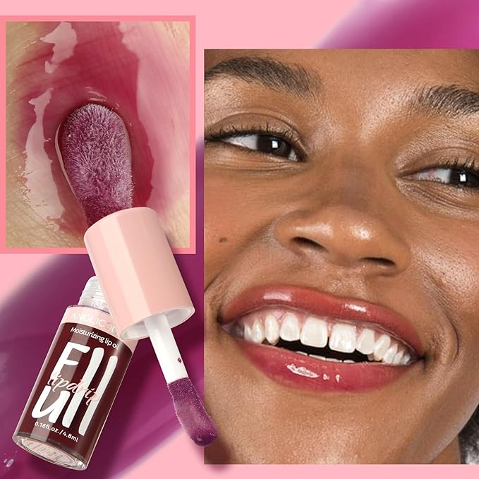 2PC Lip Glow Oil Hydrating 6 Colors, Moisturizing Glow