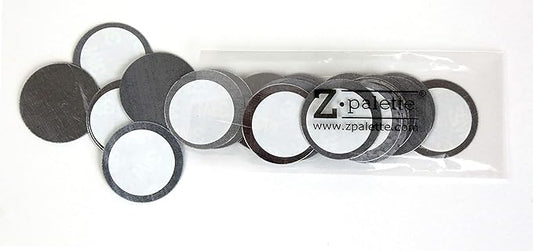 Round Metal Stickers 26mm 30-Pack for Non-Magnetized Makeup